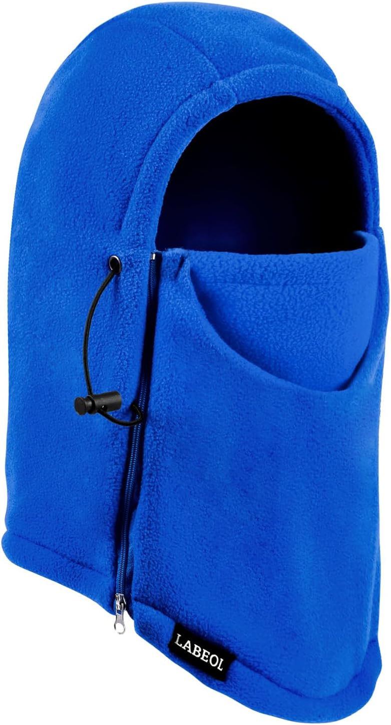 Labeol Kids Balaclava Winter Hat Ski Mask Windproof Thick Warm Fleece Face Cover with Adjustable Zippers for Boys Girls - Image 1